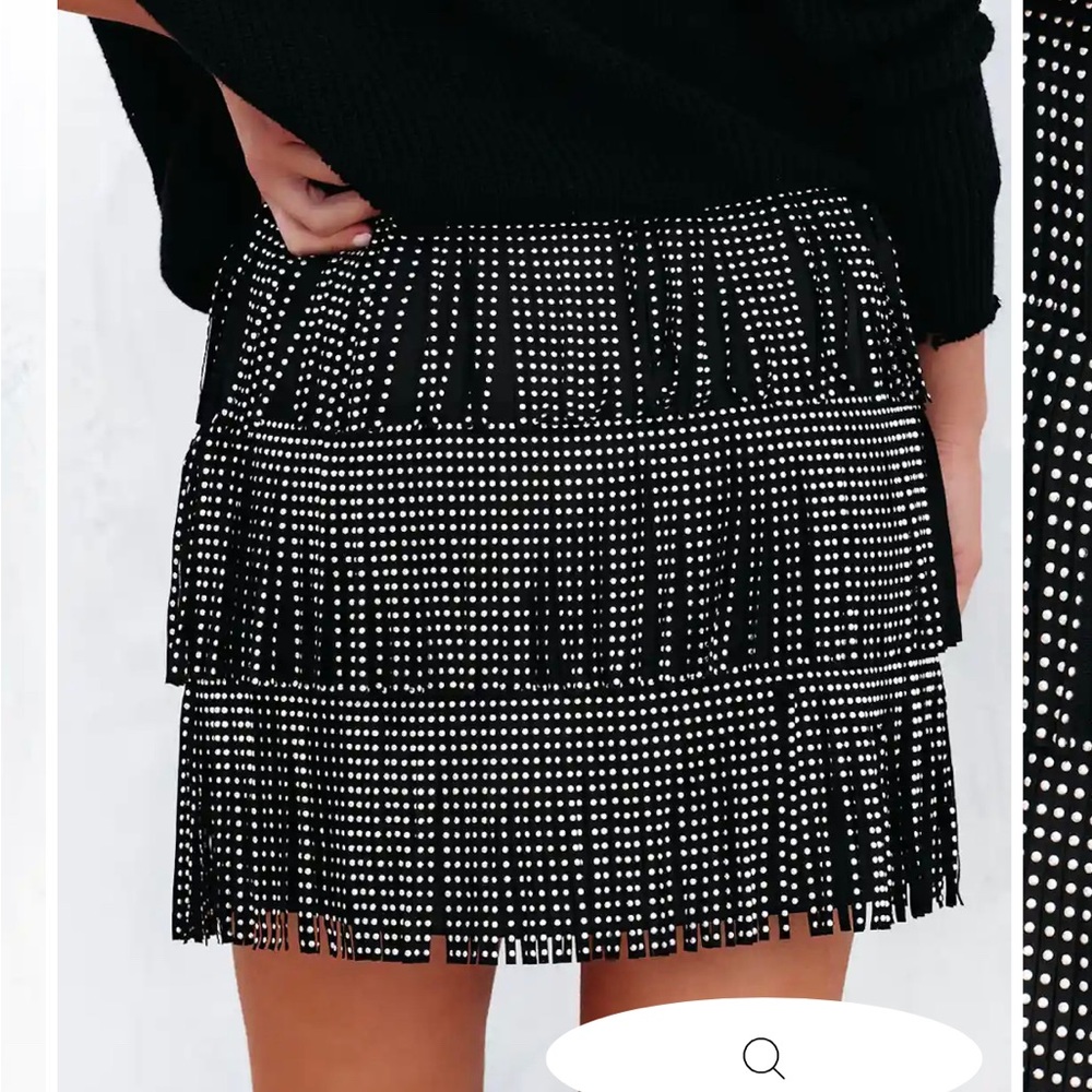 Vici fringe mini skirt